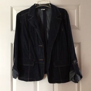 Loft jean blazer size 12